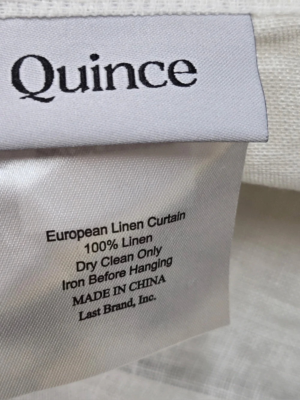 NWT QUINCE Set Of 4 48x84 European Linen Sheer Curtains White 0299